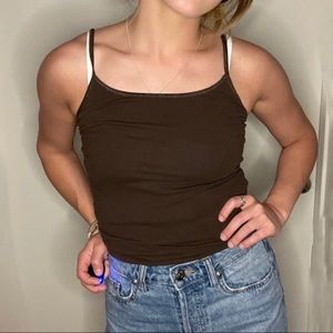 Brown Cami Tank Top